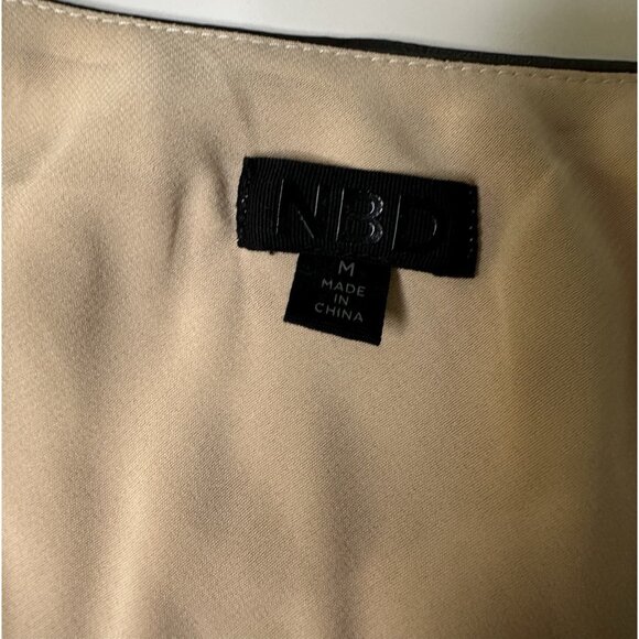 Revolve NBD Calla Cowl Neck Gown Black & Nude Chiffon Maxi Dress Size M - Picture 4 of 9